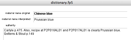 screenshot of dictionary